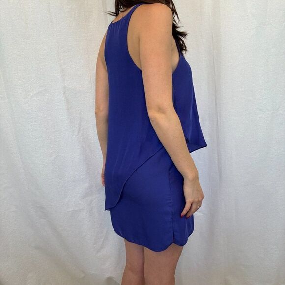 Urban Outfitters Silence + Noise Blue Ruffle Mini Dress - Picture 3 of 11